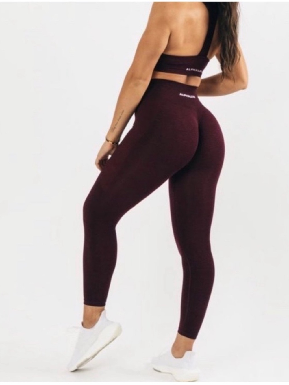 Alphalete Amplify Leggings -black cherry